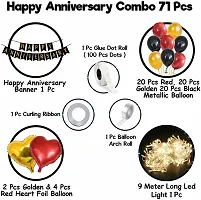 Happy Anniversary Decoration Kit Light Combo - 71 Pcs For Anniversary Decor-thumb1