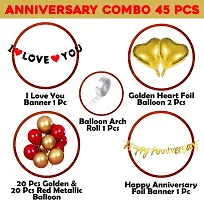 I Love You Anniversary Decoration Kit Items Combo 45 Pcs Anniversary Combo Pack-thumb1