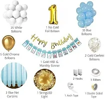 Boys 1St First Happy Birthday Decoration Kit Items 78 Pc For Birthday Combo Pack-thumb1