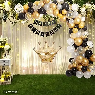 Printed Happy Birthday Decoration Kit Combo - 86 Pcs For Birthday Decor