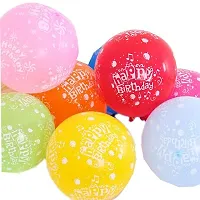 Party Midlinkerz Plain Rubber Happy Birthday Balloons (Pack of 25_Multicolor)-thumb1