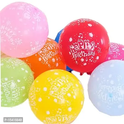 Party Midlinkerz Plain Rubber Happy Birthday Balloons (Pack of 25_Multicolor)-thumb2