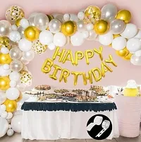 PARTY MIDLINKERZ Solid Happy Birthday Balloons Decoration Kit 39 Pcs, 1 set of Golden 13Pcs-thumb1