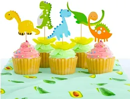 PARTY MIDLINKERZ Dinosaur Theme Happy Birthday Cake Toppers Set 11Pcs for Boys,Kids Parties/1st, First Bday Decorations/Girls, Toddlers, Babies Birth Day Cake Decor Items-thumb3