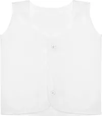 PARTY MIDLINKERZ Unisex Baby Vest for Kids Cotton Sleeveless Sando Baniyan Toddler Innerwear Baby Cloth Pack of 3  Pack of 6 (White, 3)-thumb3