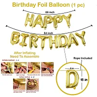 PARTY MIDLINKERZ Happy Birthday Decorations-Birthday Balloons, Happy Birthday Banner, Black  Gold Star Foil Balloon, Metallic Balloons, Decoration Kit Combo- 42Pcs-thumb3