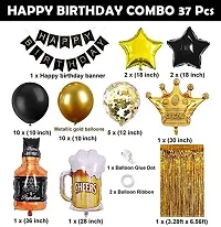 Printed Happy Birthday Decoration Kit Combo - 38 Pcs For Birthday Decor-thumb1