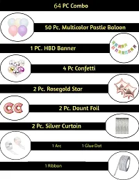 Birthday Decoration For Girls, Happy Birthday Foil Balloon Kit Combo With Donuts-thumb1