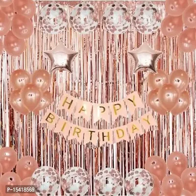 PARTY MIDLINKERZ Happy Birthday Balloons Party Decoration Kit items 38Pcs combo set decor for HBD (Set of 38)-thumb0