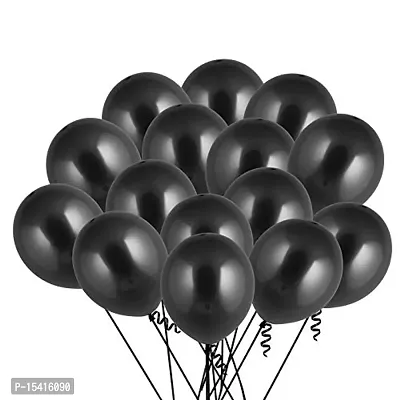 Party Midlinkerz?Set Of 51 Pcs Black?Balloons With Pump combo Decoration/Girls birthday decoration-thumb0