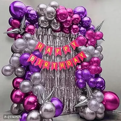 Girl Happy Birthday Balloons Decoration Kit Items 61 Pcs For Birthday Combo Pack