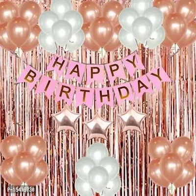 Happy Birthday Balloons Party Decoration Kit Items 46Pcs Combo Set Decor For Hbd Set Of 46