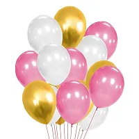 PARTY MIDLINKERZ Pink, Golden White Metallic Latex Rubber Balloons Pack-51Pcs for Kids Women Birthday, Unicorn, Princess, First,2nd Years Decorations Balloons Supplies Combo Kit-thumb3