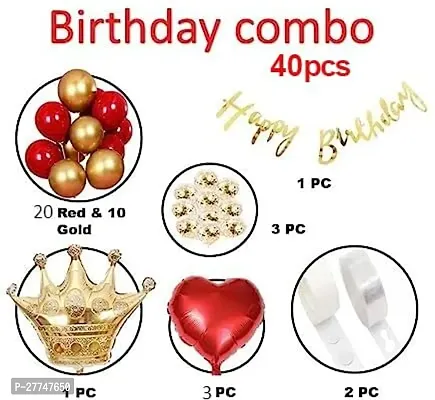 Love Happy Birthday Decoration Kit Combo - 40 Pcs For Birthday Decor-thumb2