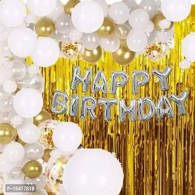 PARTY MIDLINKERZ Happy Birthday Balloons Party Decoration Kit items 39Pcs combo set decor for HBD (Set of 39)_