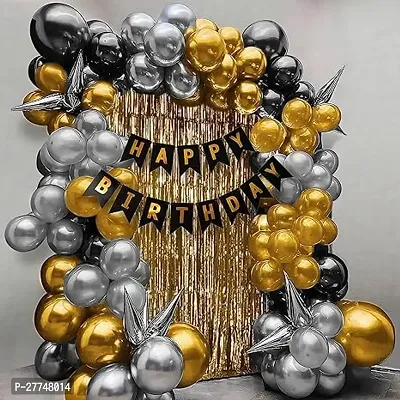 Happy Birthday Balloons Decoration Kit Items 61 Pcs For Birthday Combo Pack