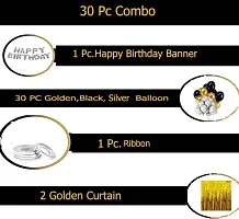 PARTY MIDLINKERZ Happy Birthday Balloons Party Decoration Kit items 30Pcs combo set decor for HBD (Set of 30)-thumb2