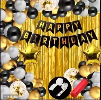 PARTY MIDLINKERZ Happy Birthday Decoration Kit 61 Pcs, for first birthday, birthday combo (Set of 61)