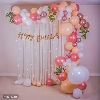 Girl Happy Birthday Decoration Kit Items 65 Pcs With Net Curtain  Led Light