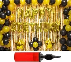 PARTY MIDLINKERZ Happy Birthday Balloons Party Decoration Kit items 46Pcs combo set decor for HBD (Set of 44)-thumb1