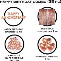 PARTY MIDLINKERZ Solid Happy Anniversary Balloons Decoration Kit 41 Pcs, 1 set of Rose Gold 13Pcs-thumb1