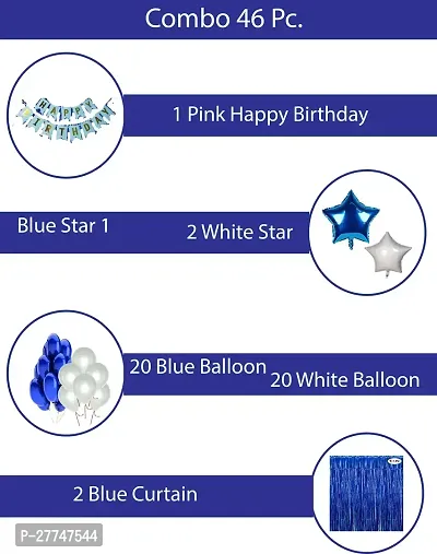 Happy Birthday Balloons Party Decoration Kit Items 46Pcs Combo Set Decor For Hbd-thumb2