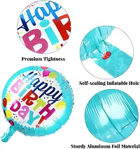 PARTY MIDLINKERZ Happy Birthday Round Foil Balloon Assorted Design Pack of 10 Pcs-thumb3