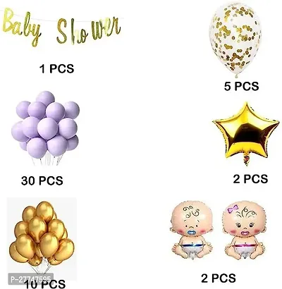 Baby Shower Decoration Kit Combo - 50 Pcs For Decor-thumb2