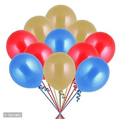 Party Midlinkerz 51Pcs Golden, Red And Blue Metallic Balloons For Kids Girls Women Birthday,Baby Shower First,2nd Years Decorations Balloons Combo Kit Exclusive Decoration Set Packet