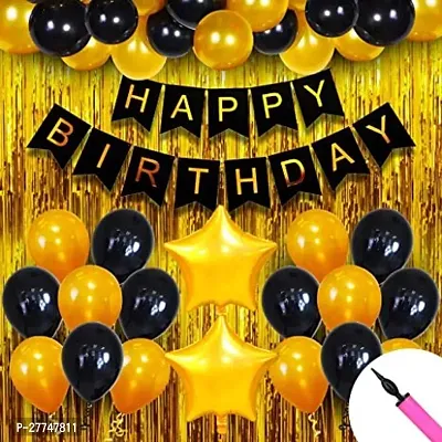 Printed Happy Birthday Decoration Kit Combo 36 Pcs For Birthday Decor-thumb0