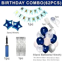 Printed Happy Birthday Decoration Kit Combo - 61 Pcs For Birthday Decor-thumb1