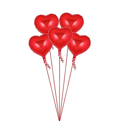 Party Midlinkerz?5 pcs 18inches Heart Red Balloons, Heart shaped Balloons foil Love Balloons for Valentine Decoration /Wedding / Balloons / Engagement / Bridal Shower Decoration Party Balloons