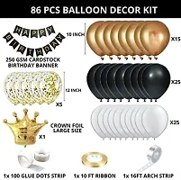 Printed Happy Birthday Decoration Kit Combo - 86 Pcs For Birthday Decor-thumb1