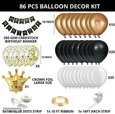 Printed Happy Birthday Decoration Kit Combo - 86 Pcs For Birthday Decor-thumb2