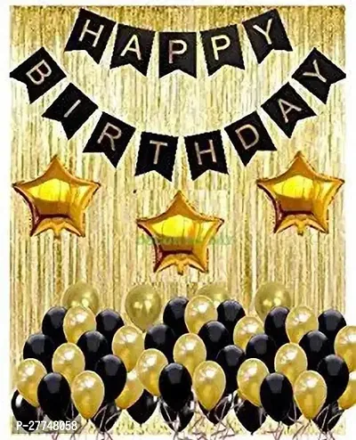 Printed Happy Birthday Decoration Kit Combo - 36 Pcs For Birthday Decor-thumb0