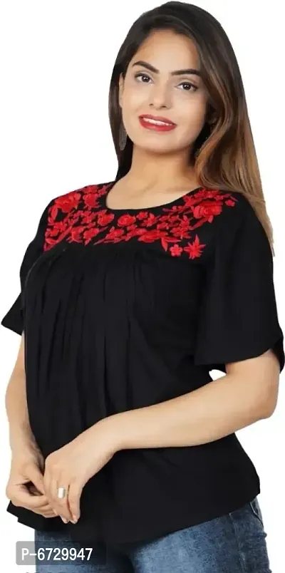 Trendy Rayon Embroidery tops-thumb2