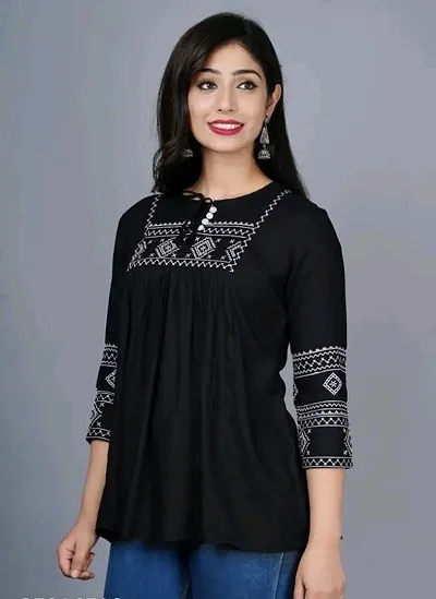 TRENDY RAYON EMBROIDERY TOPS