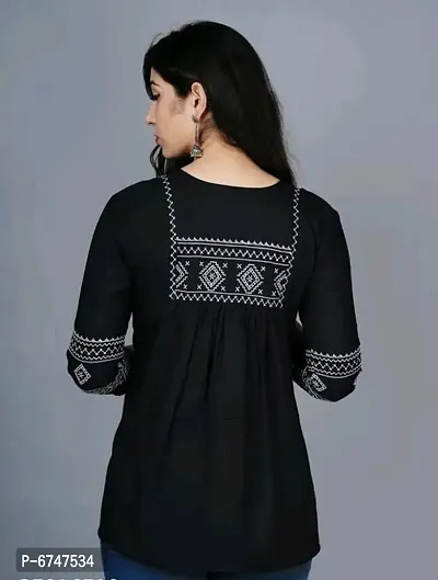 Trendy Rayon Embroidery tops-thumb3