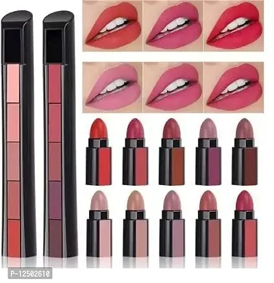Fabulous Matte Shades 5 in 1 (Red + Nude) Edition Lipstick-thumb0