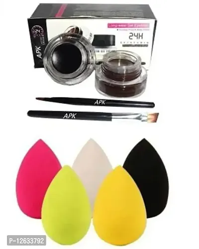 Combo of Music Flower gel eyeliner and 5 puff blender