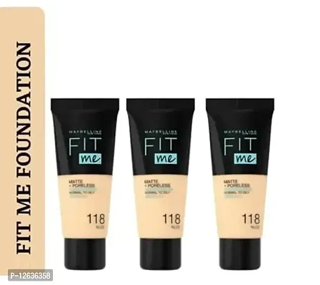 SHEFFO BEAUTIFUL FOUNDATION SHDE, FULL COVERAGE MATTE + PORELESS LIQUID FOUNDATION TUBE PACK OF 3-thumb0