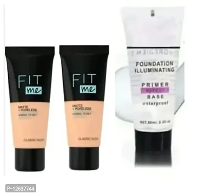 FIT ME FOUNDATION PACK OF 2 WITH MAKEUP PRIMER BASE SET OF 3 TEMS-thumb0