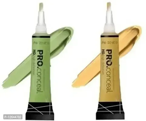 HD PRO CONCEALER GREEN AND YELLOW COLOR PACK OF 2