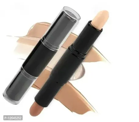 SHEFFO MAKEUP 3D BALM 2 IN 1 FOUNDATION CONCEALER PEN HIGHLIGHTER STICK LONG LASTING DARK CIRCLES CORRECTOR CONTOUR PACK OF 1-thumb0