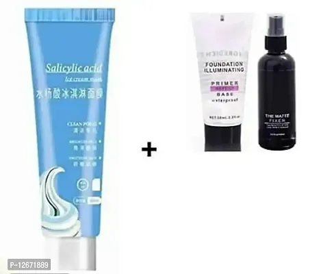 SHEFFO ICE CREAM MASK ULTRA CLEANSING, BRIGHTEN AND WHITEN GEL PRIMER 50 ML AND FIXER-thumb0