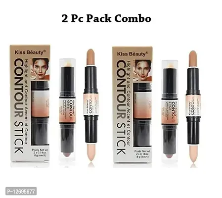 Beauty Highlighter and Contour Accent Stick Concealer 8gm Pack of 2 Combo-thumb0