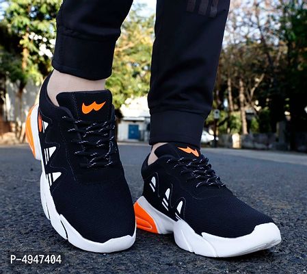 Buy Stylish Black Self Design Sports Shoes For Men Online In India