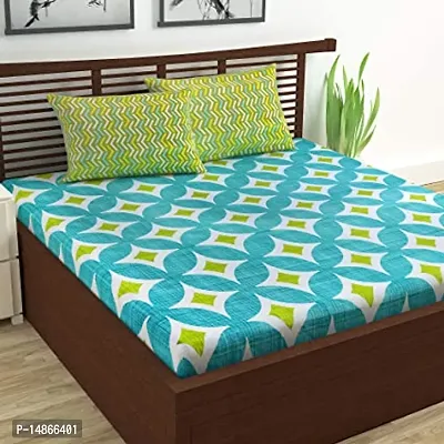 Stylish Fancy Comfortable Cotton Printed 1 Double Bedsheet With 2 Pillow Covers