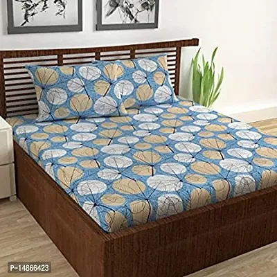 Stylish Fancy Comfortable Cotton Printed 1 Double Bedsheet With 2 Pillow Covers