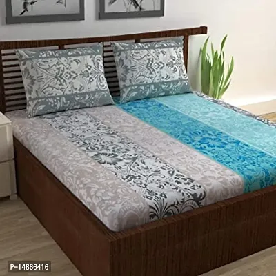 Stylish Fancy Comfortable Cotton Printed 1 Double Bedsheet With 2 Pillow Covers